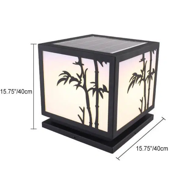 Traditional Chinese Solar Square Stainless Steel Acrylic LED Outdoor Landscape Light For Outdoor Patio - Image 6