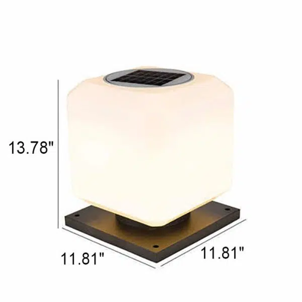 Modern Simple Solar Square Post Head Light LED Outdoor Waterproof Garden Landscape Light - Image 5