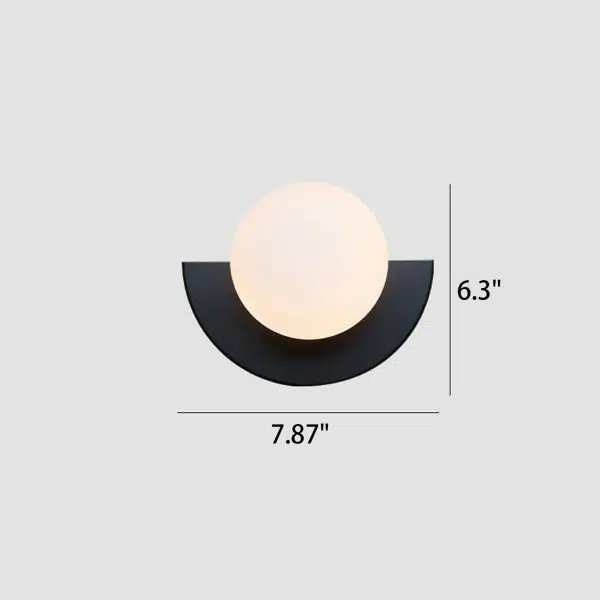 Modern Minimalist Glass Spherical Colorful Semicircle Design 1-Light Wall Sconce Lamp - Image 8