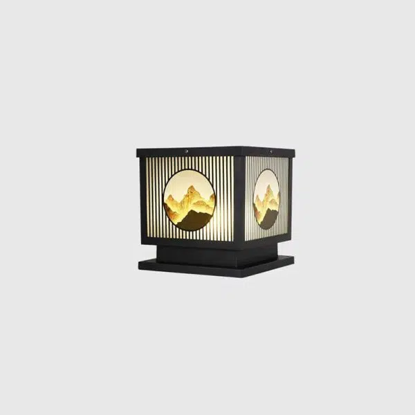 Solar Chinese Landscape Square Post Head Outdoor Waterproof LED Garden Landscape Light - Image 14