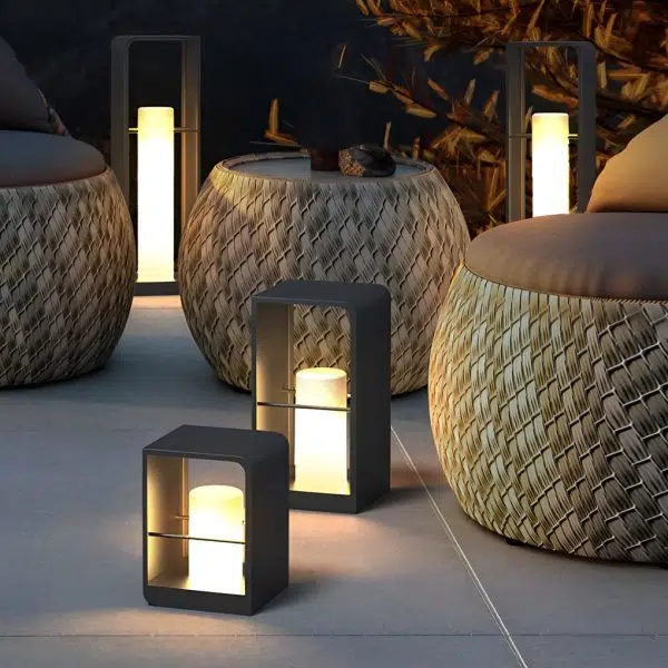 Rectangular Frame Waterproof Black Modern Solar Lights Outdoor Lanterns - Image 7