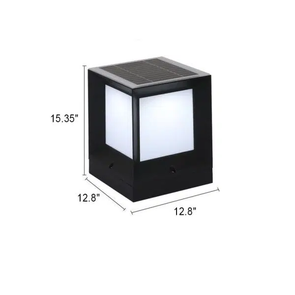 Modern Simple Solar Quadrupole Waterproof Outdoor Garden Column Post Head Light - Image 8