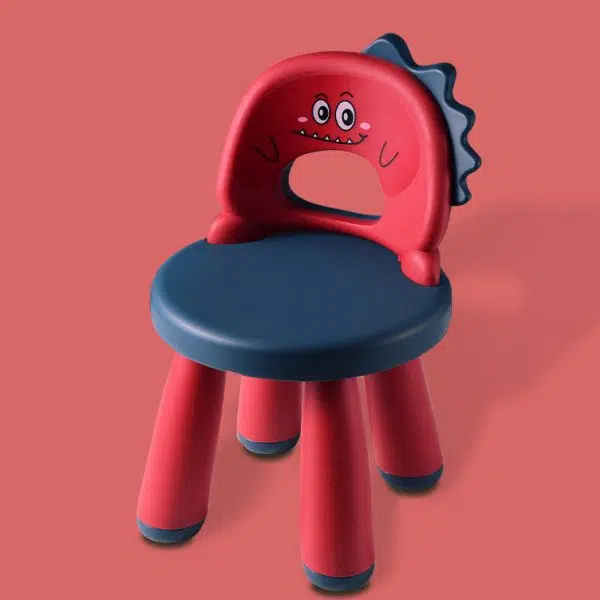 Contemporary Creative Childlike Dinosaur Plastic Round Footstool Backrest For Living Room - Image 21