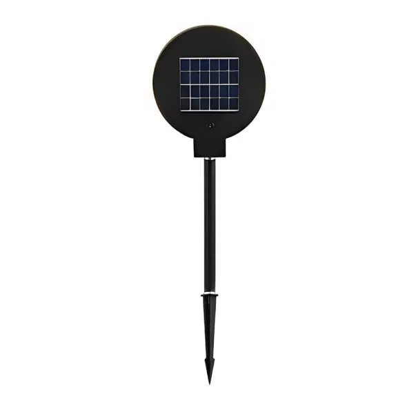 Circular Geometric Shape Waterproof LED Black Modern Solar Lawn Light - Image 11