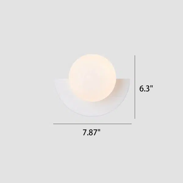 Modern Minimalist Glass Spherical Colorful Semicircle Design 1-Light Wall Sconce Lamp - Image 10