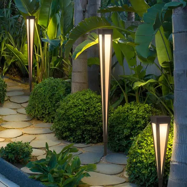 Square Conical LED Waterproof RGB Solar Lights Outdoor Pathway Lights - Image 14