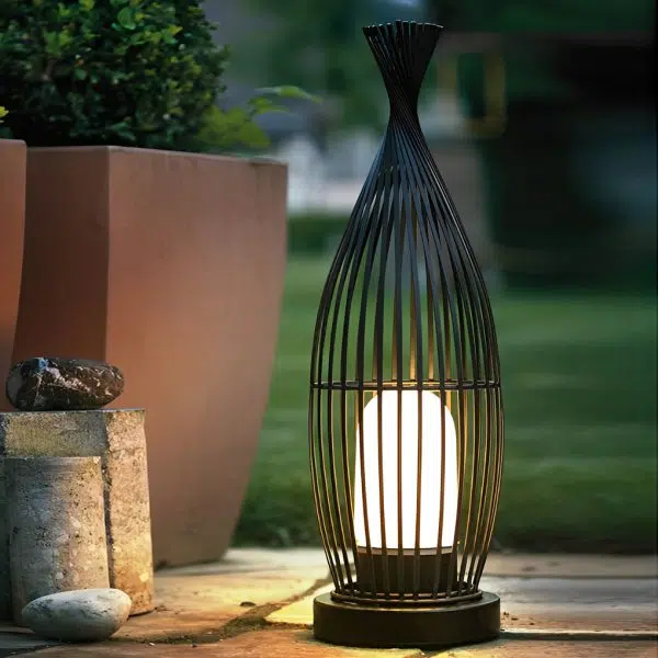 Industrial Courtyard Waterproof Caged LED Floor Lamp - Image 2