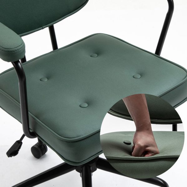 Contemporary Scandinavian Fabric Wood Sponge SGS Steel Nylon Square Desk Chair Backrest Armrest Adjustable For Home Office - Image 6