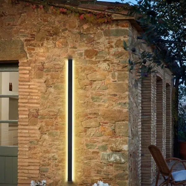 Black Long Strip Metal Waterproof Dimmable Modern Outdoor Wall Lights - Image 6