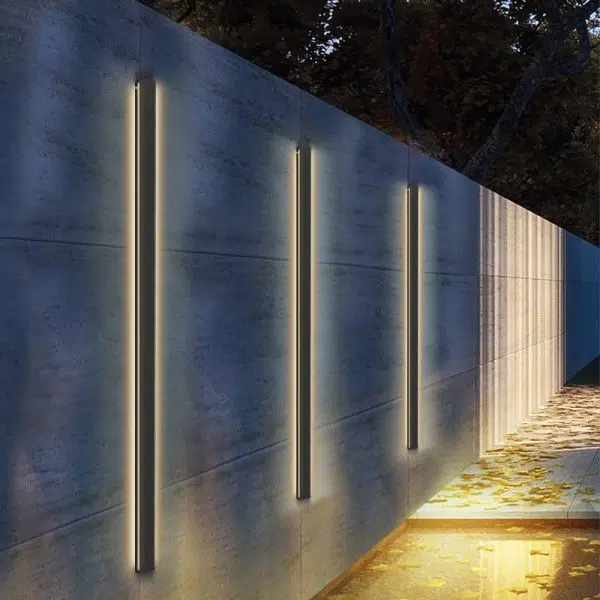 LED Long Strip Metal Waterproof Black Minimalist Outdoor Wall Lights - Image 5