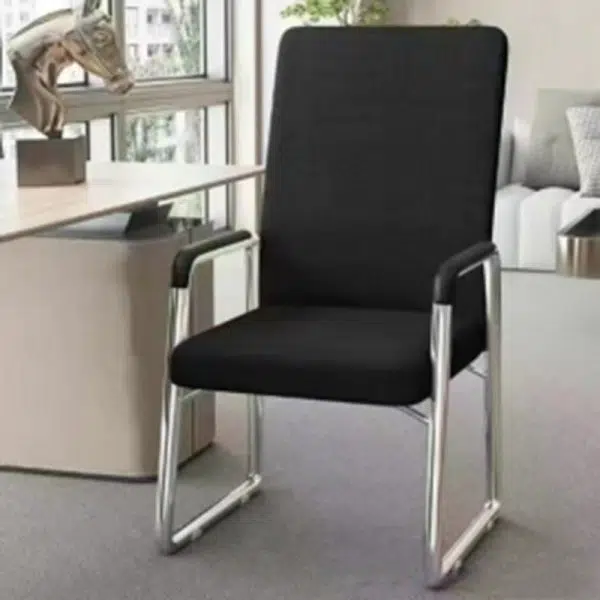 Modern Simplicity Mesh Fabric Leather Sponge Latex Steel Square Desk Chair Backrest Armrest For Home Office - Image 13