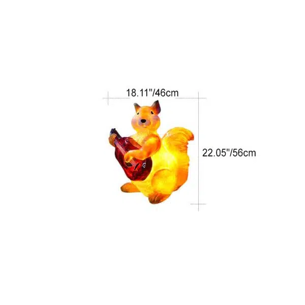 Contemporary Creative Solar Animal Rabbit Squirrel Resin Fiberglass LED Outdoor Landscape Light For Garden - Image 11