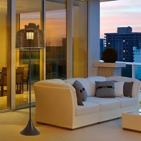 1-light Mesh Outdoor Floor Lamp - Image 3