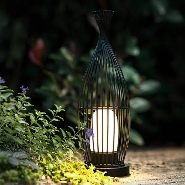 Industrial Courtyard Waterproof Caged LED Floor Lamp - Image 13