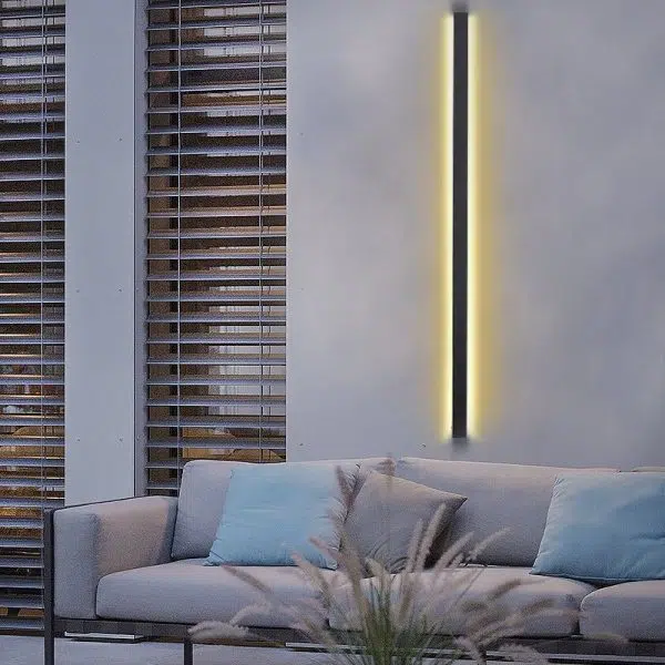 Long Strip LED Waterproof Black Minimalist Outdoor Wall Lights Exterior Lights - Image 4