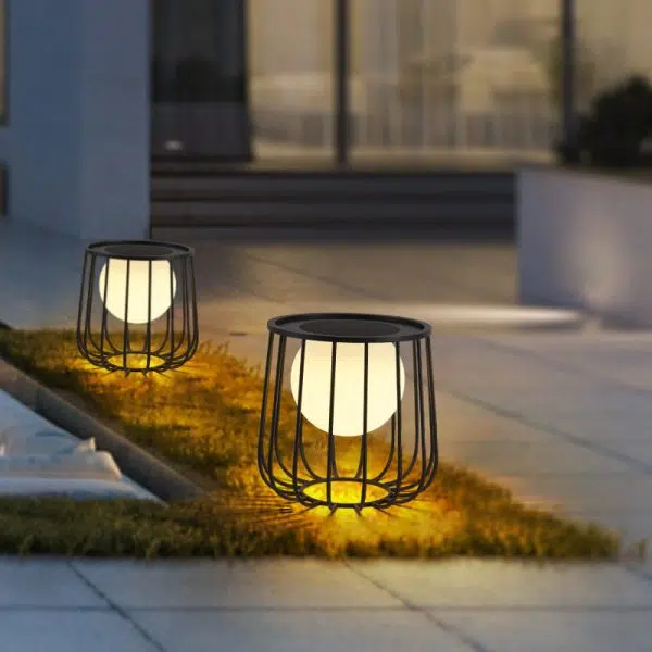 Modern Simplicity Openwork Round Orb Solar PE Stainless Steel LED Outdoor Landscape For Outdoor Patio - Image 15