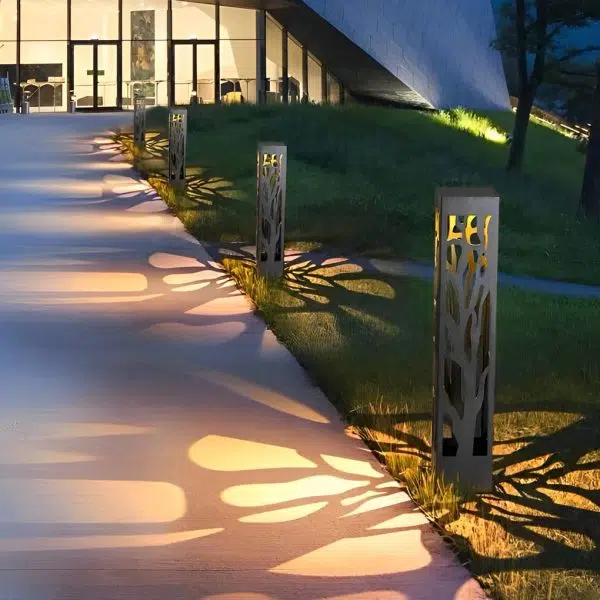 Solar-Powered Modern Outdoor Lawn Lamp with Creative Hollow-Out Branch Pattern - Image 7
