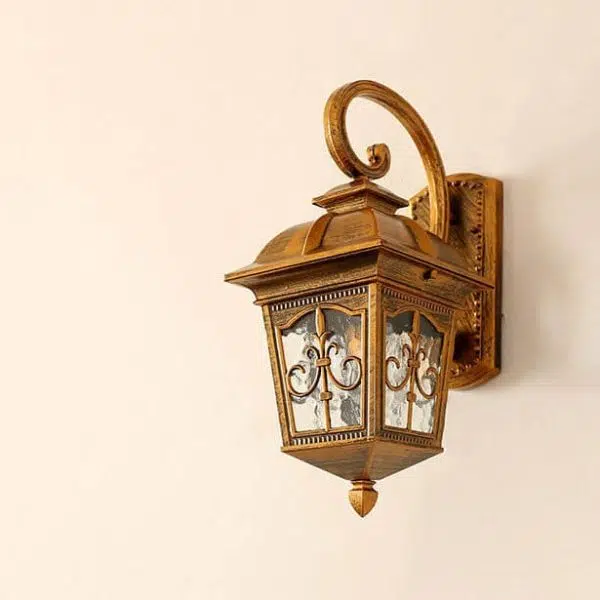 European-style Vintage Square Lantern Outdoor Waterproof Wall Sconce Lamp - Image 4