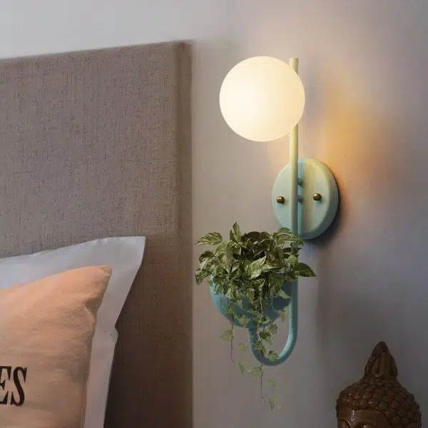 Sphere 1-Light Storage Box Planting Pot Decoration Wall Sconce Lamps - Image 4