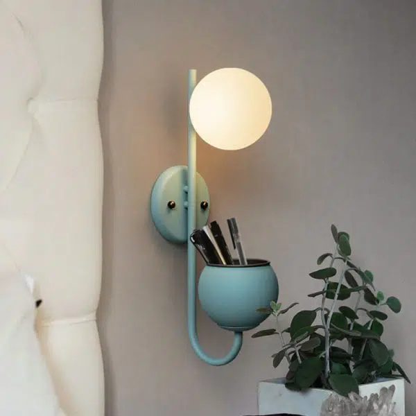 Sphere 1-Light Storage Box Planting Pot Decoration Wall Sconce Lamps - Image 2