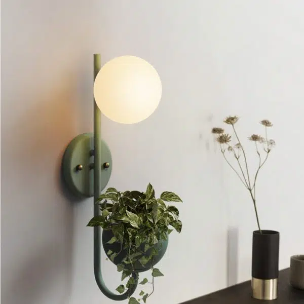 Sphere 1-Light Storage Box Planting Pot Decoration Wall Sconce Lamps - Image 3