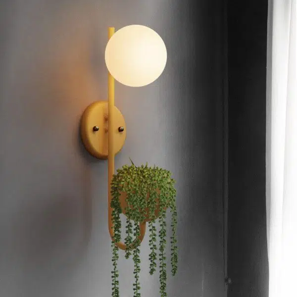 Sphere 1-Light Storage Box Planting Pot Decoration Wall Sconce Lamps - Image 8