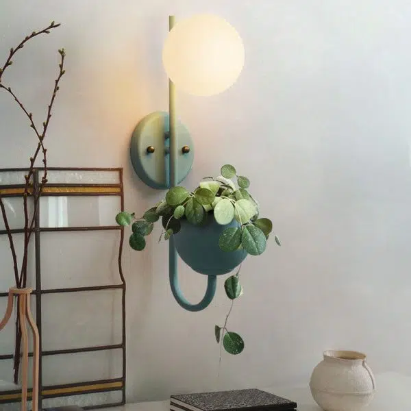 Sphere 1-Light Storage Box Planting Pot Decoration Wall Sconce Lamps - Image 12