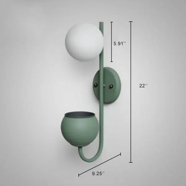 Sphere 1-Light Storage Box Planting Pot Decoration Wall Sconce Lamps - Image 6