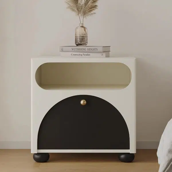 Contemporary Nordic Pine Wood Cube Nightstand 1-Drawer Dice Design For Bedroom - Image 13