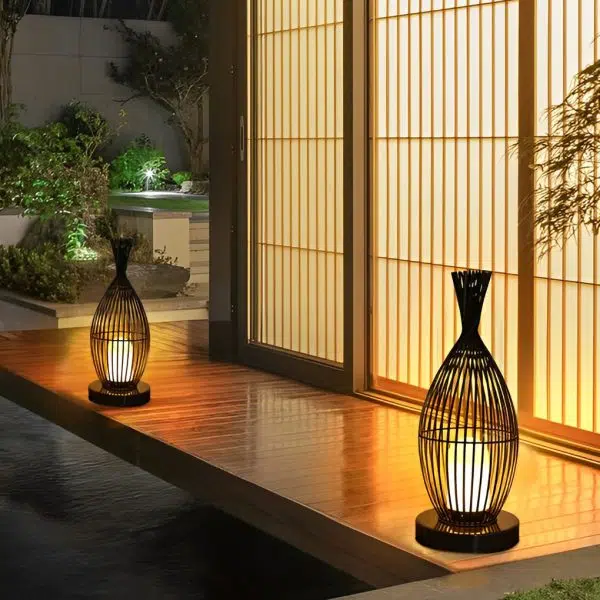 Industrial Courtyard Waterproof Caged LED Floor Lamp - Image 5