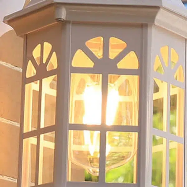 European Waterproof Retro Pavilion Design 1-Light Outdoor Wall Sconce Lamp - Image 10