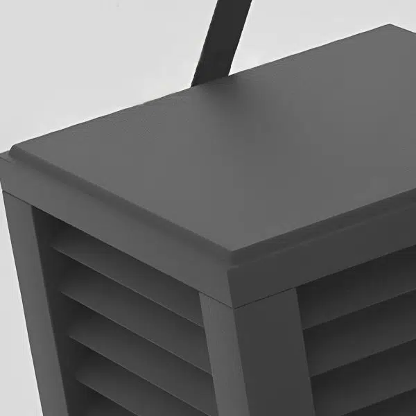 Square Waterproof LED Black Modern Portable Lawn Lamp Solar Outdoor Light - Image 9