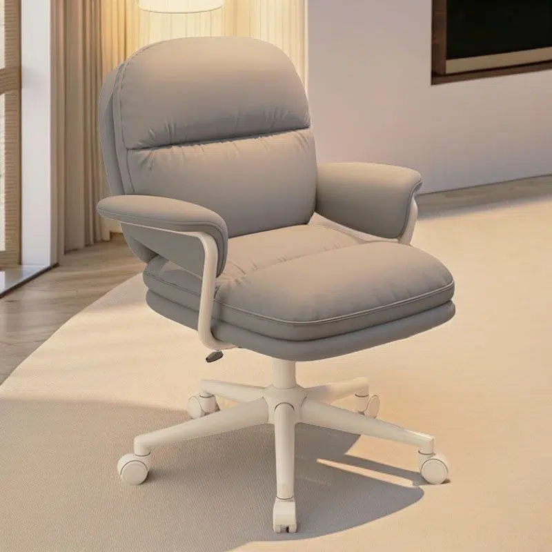 BS-Chair-BC04474-1-17d57b46-9f49-4bf3-9e5a-ae8ead841abb.jpg Modern Minimalist PU Leather Carbon Steel Square Cushion Desk Chair With Armrest & Backrest For Home Office - Image 1