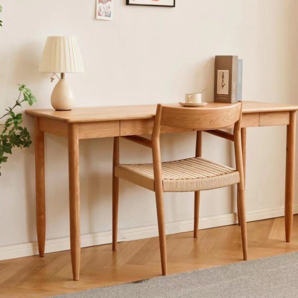 Contemporary Nordic Wood & Rope Square Dining Chair With Armrest & Backrest For Dining Room - Image 23