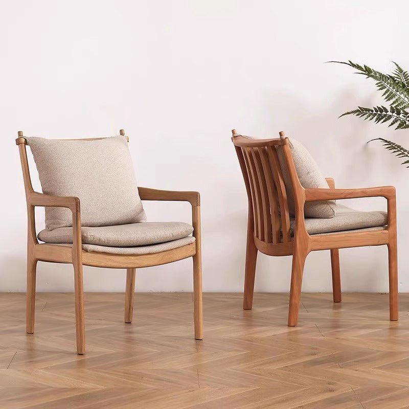 BS-Chair-BC04710-18.jpg Contemporary Nordic Solid Wood Fabric Square Dining Chair With Backrest & Armrests For Living Room And Dining Room - Image 1