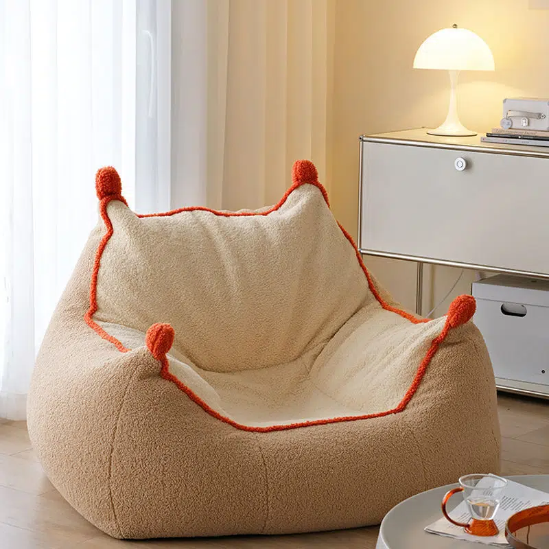 BS-Chair-BX02990-11.jpg Contemporary Nordic Lambswool Latex EPP Square Bean Bag Lazy Sofa Backrest Footrest For Living Room And Bedroom - Image 5