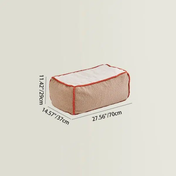 Contemporary Nordic Lambswool Latex EPP Square Bean Bag Lazy Sofa Backrest Footrest For Living Room And Bedroom - Image 7