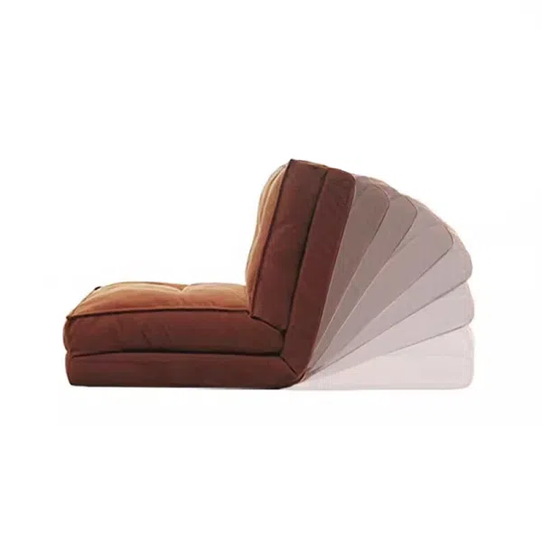 Contemporary Scandinavian Corduroy & Cotton Iron Tofu-Style Foldable Lazy Sofa With Backrest For Living Room & Bedroom - Image 12