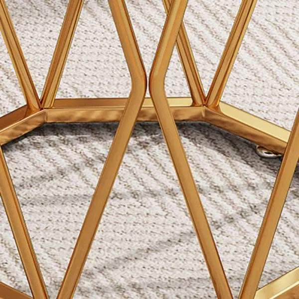 Contemporary Nordic Iron Velvet & Tech Fabric Round Vanity Stool With Diamond Legs For Bedroom - Image 7