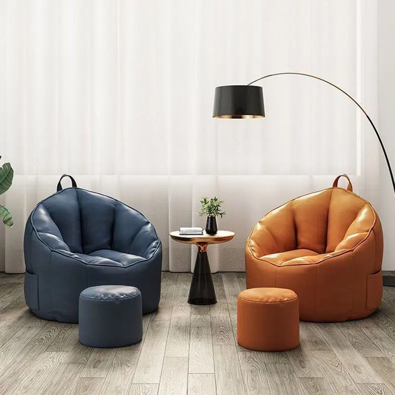 BS-Chair-BX03016-24.jpg Contemporary Nordic Tech Fabric EPS Bean Bag Lazy Sofa With Backrest & Footrest For Living Room & Bedroom - Image 1