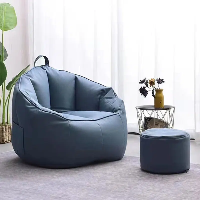 BS-Chair-BX03016-5.jpg Contemporary Nordic Tech Fabric EPS Bean Bag Lazy Sofa With Backrest & Footrest For Living Room & Bedroom - Image 3