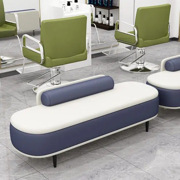 Contemporary Nordic Leather Wood Carbon Steel Oval Storage Bench With Backrest For Bedroom & Entryway - Image 25