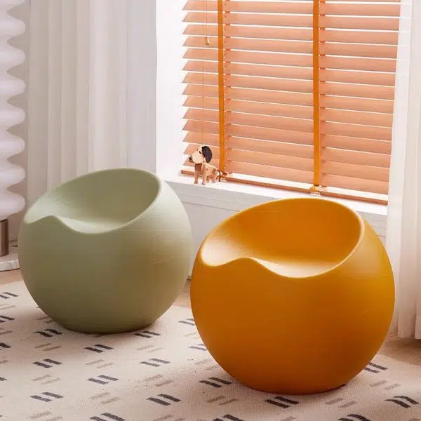 Contemporary Creative PP Apple & Sphere-Shaped Footstool For Entryway & Living Room - Image 7