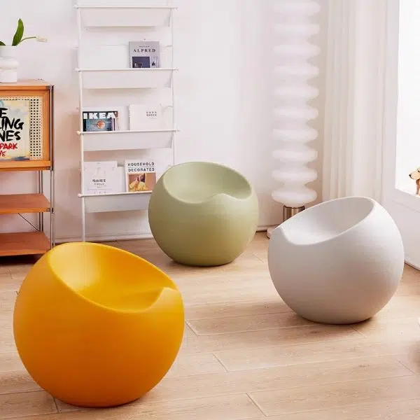 Contemporary Creative PP Apple & Sphere-Shaped Footstool For Entryway & Living Room - Image 5