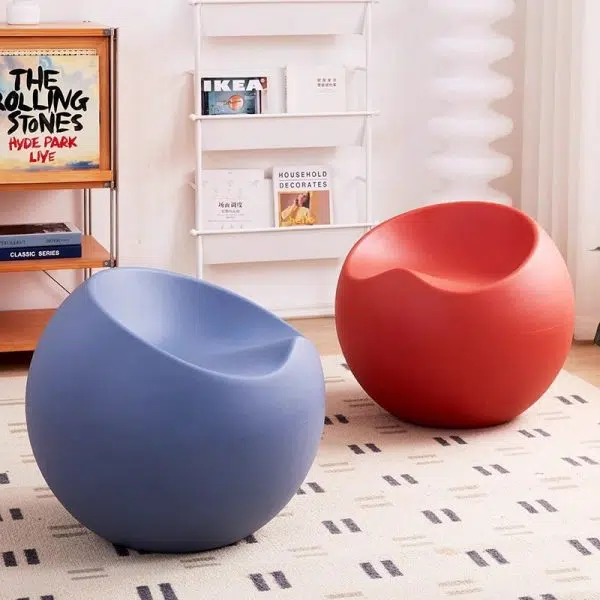 Contemporary Creative PP Apple & Sphere-Shaped Footstool For Entryway & Living Room - Image 3
