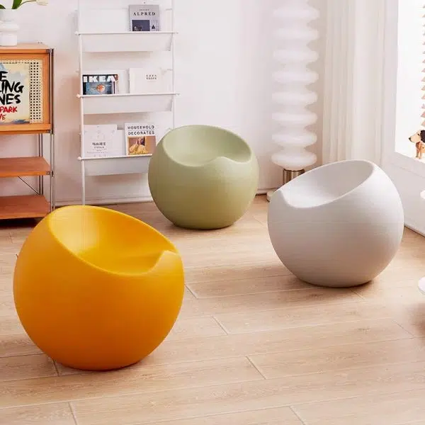 Contemporary Creative PP Apple & Sphere-Shaped Footstool For Entryway & Living Room - Image 14