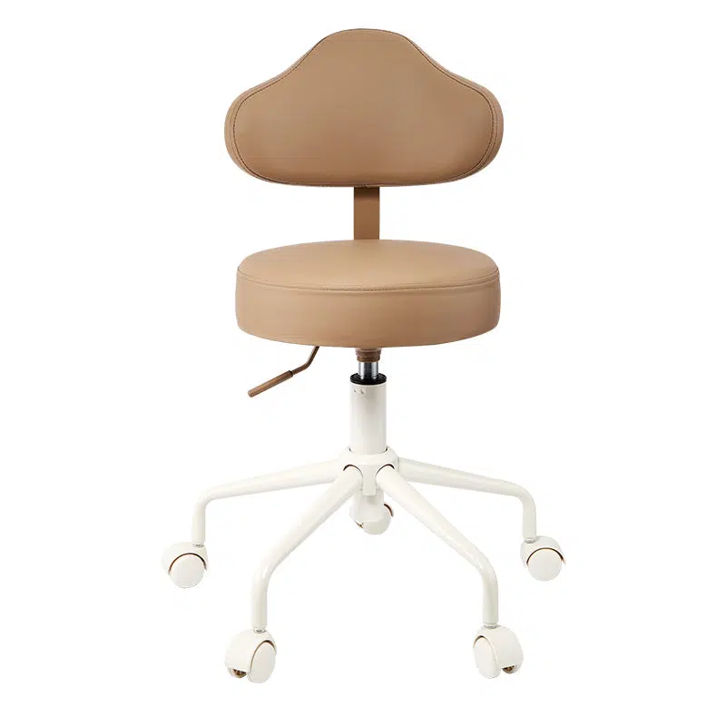 BS-Chair-BX03072-1.jpg Contemporary Nordic Leather & Metal Cloud-Shaped Round Swivel Vanity Stool Backrest For Bedroom & Home Office - Image 11