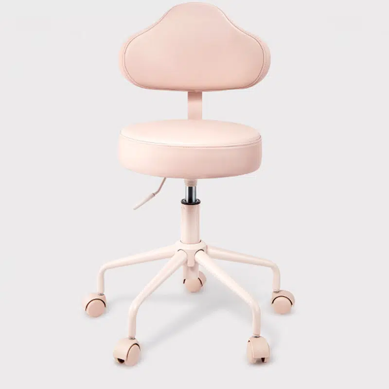 BS-Chair-BX03072-12.jpg Contemporary Nordic Leather & Metal Cloud-Shaped Round Swivel Vanity Stool Backrest For Bedroom & Home Office - Image 10