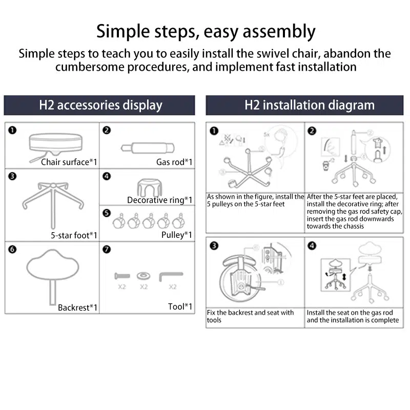 BS-Chair-BX03072-14.jpg Contemporary Nordic Leather & Metal Cloud-Shaped Round Swivel Vanity Stool Backrest For Bedroom & Home Office - Image 9