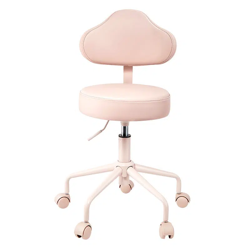 BS-Chair-BX03072-4.jpg Contemporary Nordic Leather & Metal Cloud-Shaped Round Swivel Vanity Stool Backrest For Bedroom & Home Office - Image 14